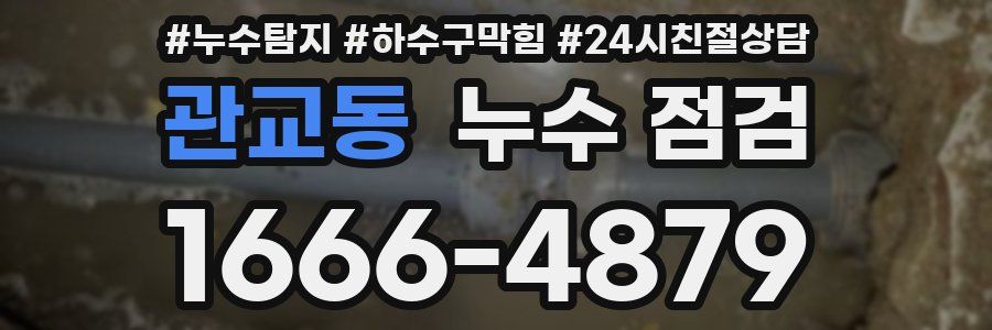 관교동 누수 점검