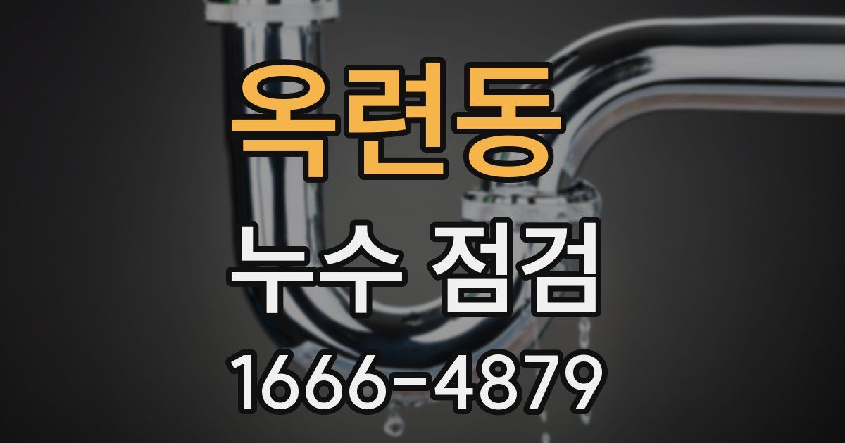 옥련동 누수 점검