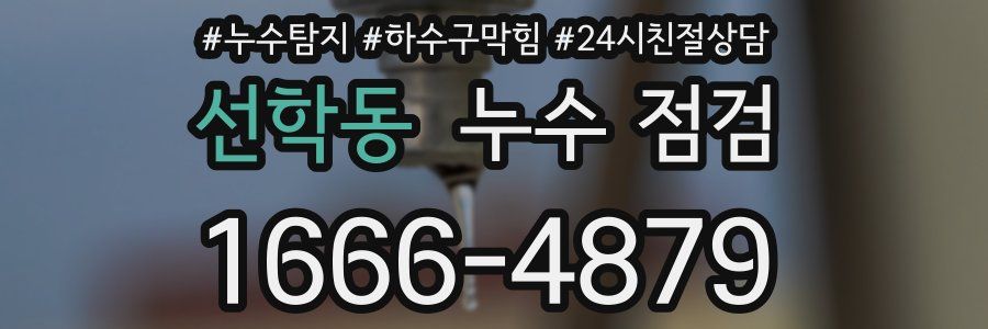 선학동 누수 점검