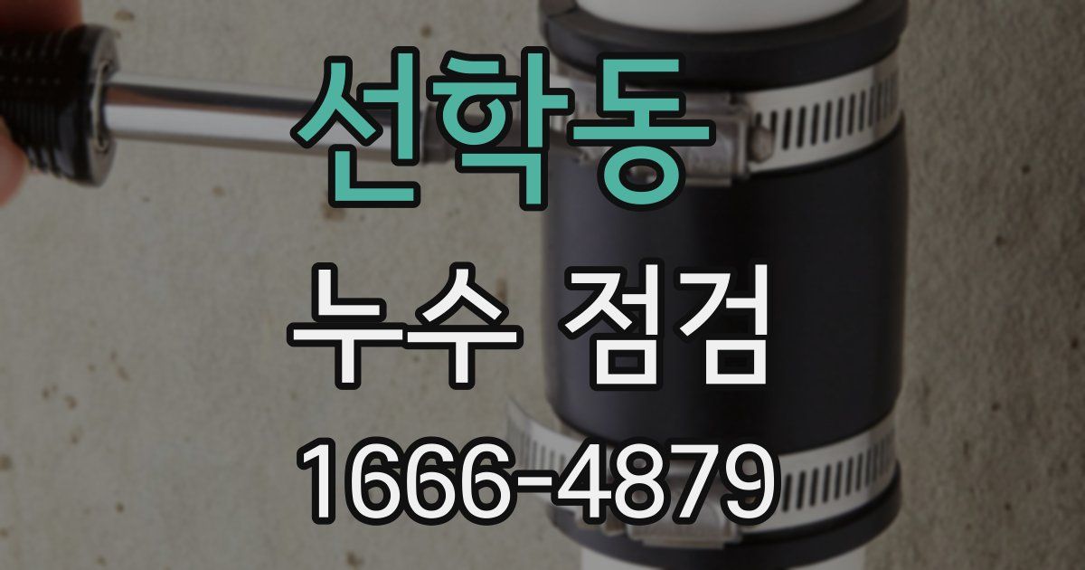 선학동 누수 점검