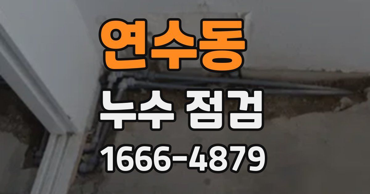 연수동 누수 점검