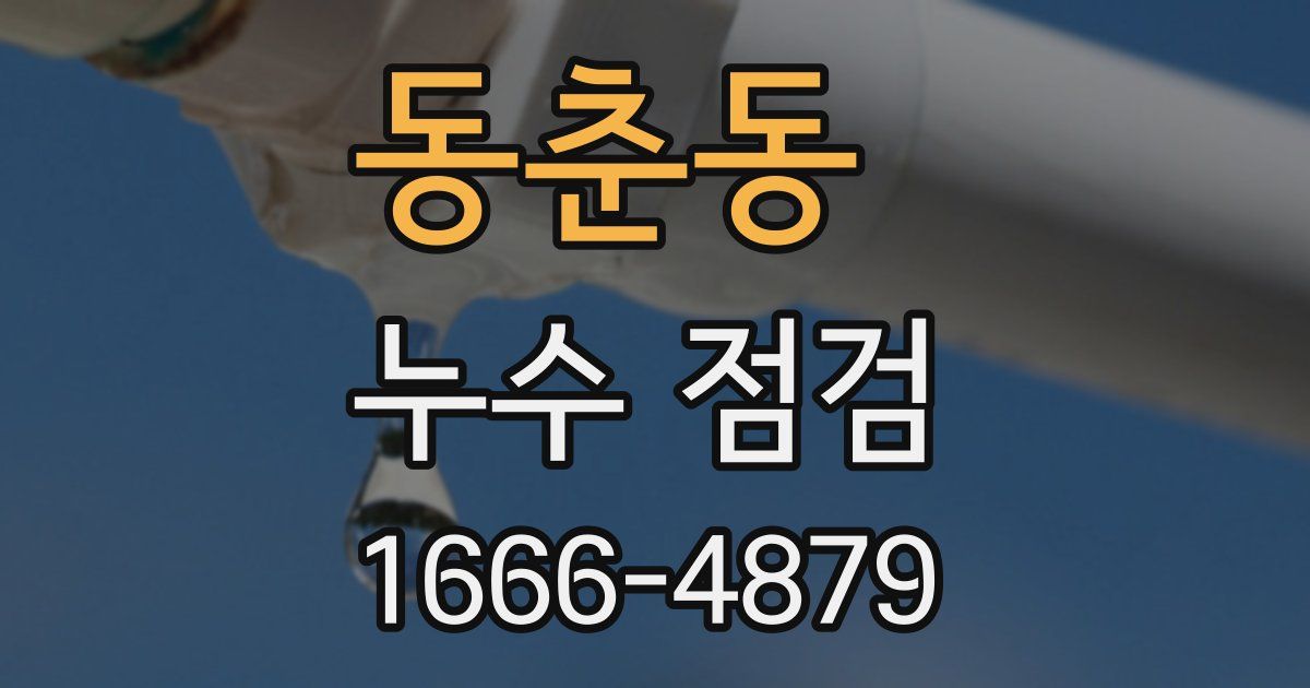 동춘동 누수 점검