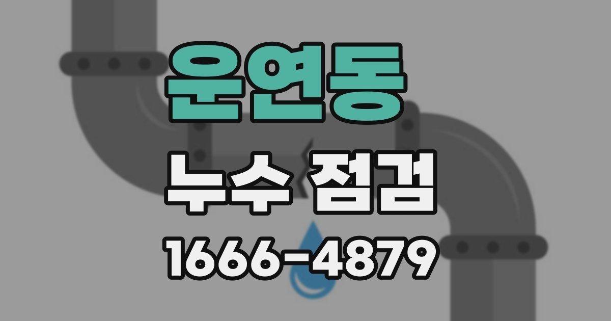 운연동 누수 점검
