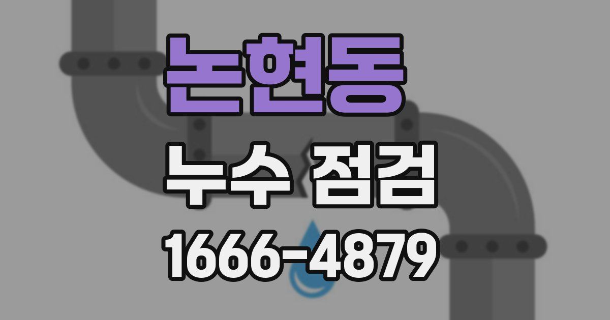 논현동 누수 점검