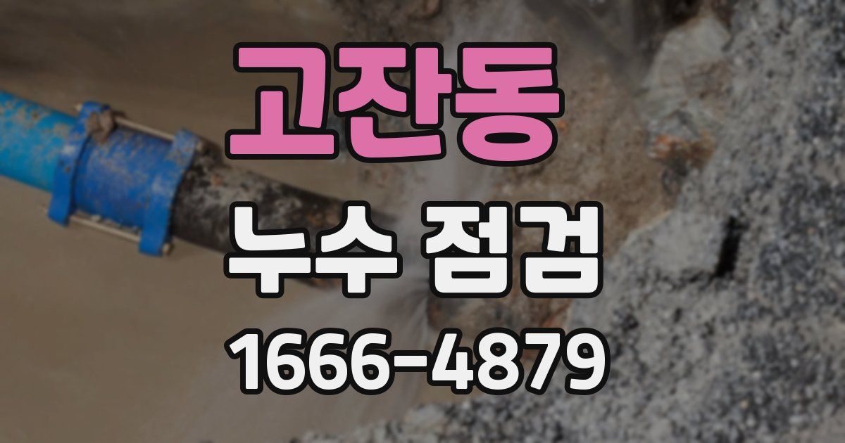 고잔동 누수 점검