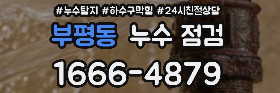 부평동 누수 점검