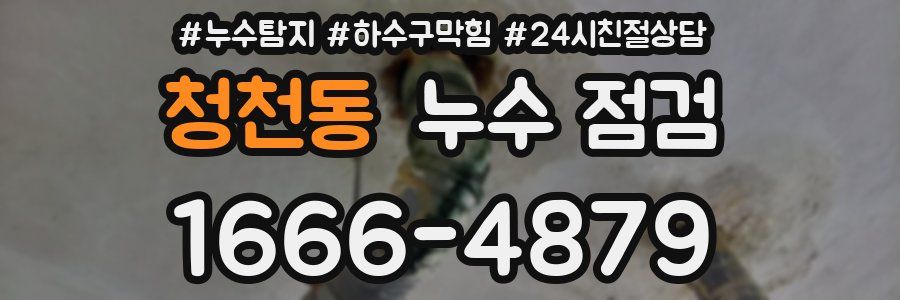 청천동 누수 점검