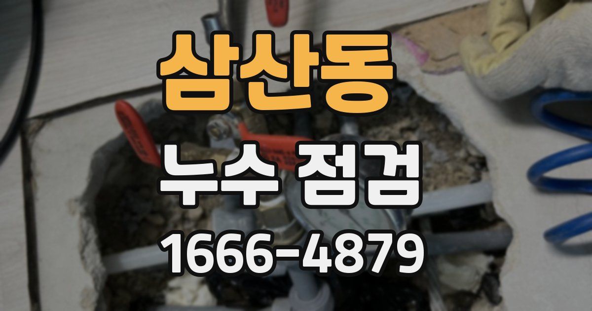 삼산동 누수 점검