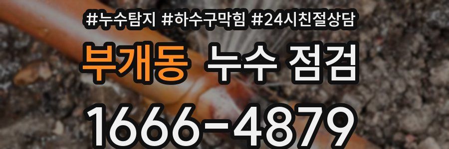 부개동 누수 점검