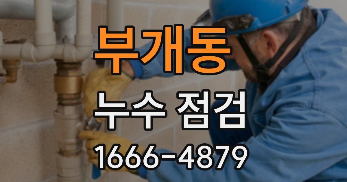 부개동 누수 점검