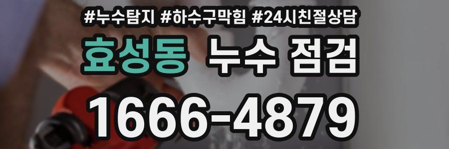 효성동 누수 점검