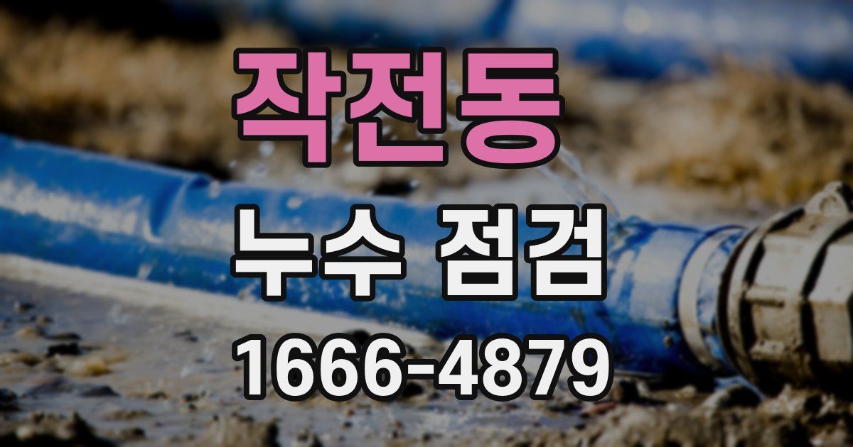 작전동 누수 점검