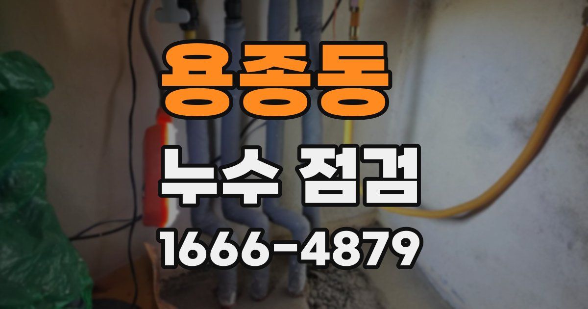 용종동 누수 점검