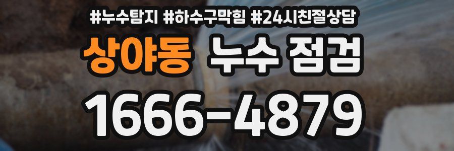 상야동 누수 점검