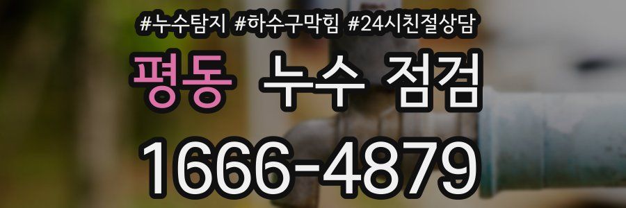 평동 누수 점검