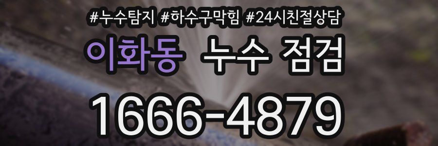 이화동 누수 점검