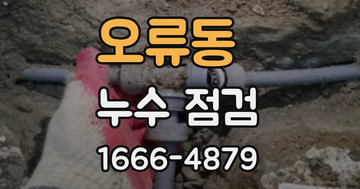오류동 누수 점검