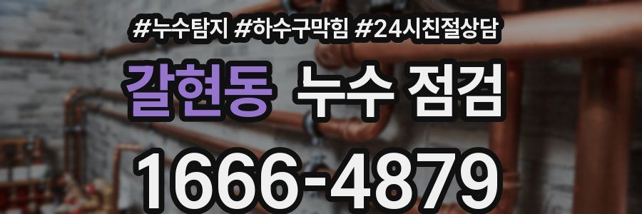 갈현동 누수 점검