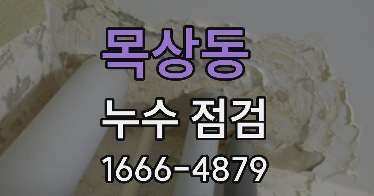 목상동 누수 점검