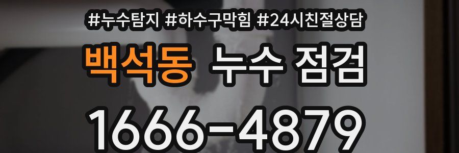 백석동 누수 점검