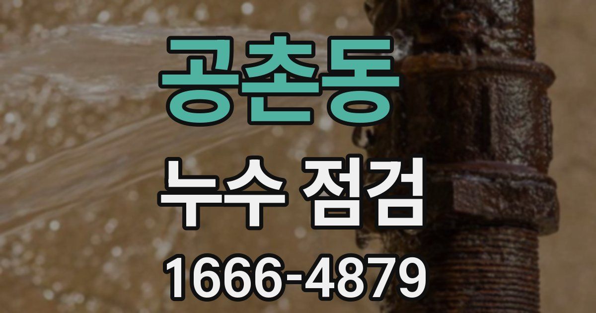 공촌동 누수 점검