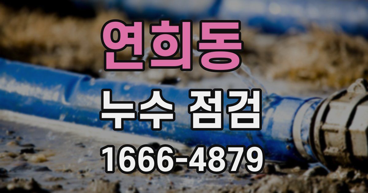 연희동 누수 점검