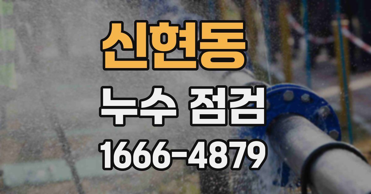 신현동 누수 점검