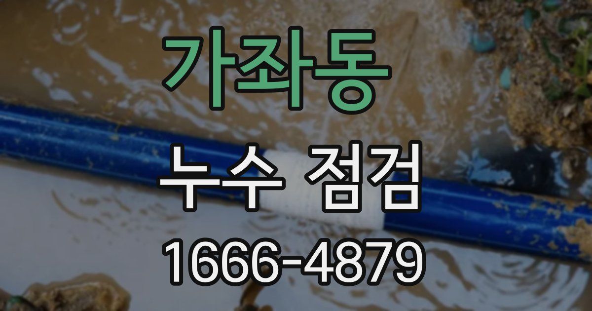 가좌동 누수 점검