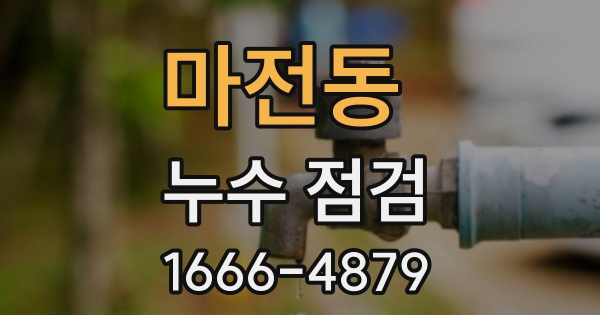 마전동 누수 점검