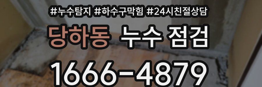 당하동 누수 점검