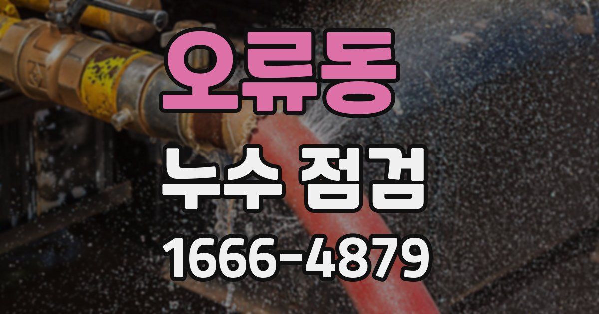 오류동 누수 점검