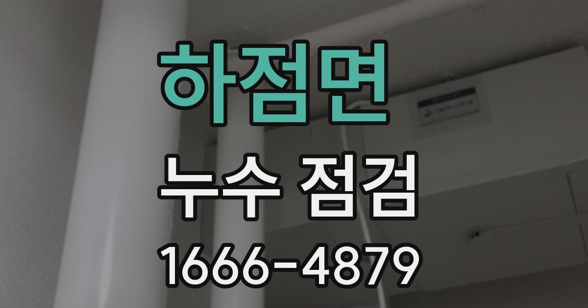 하점면 누수 점검