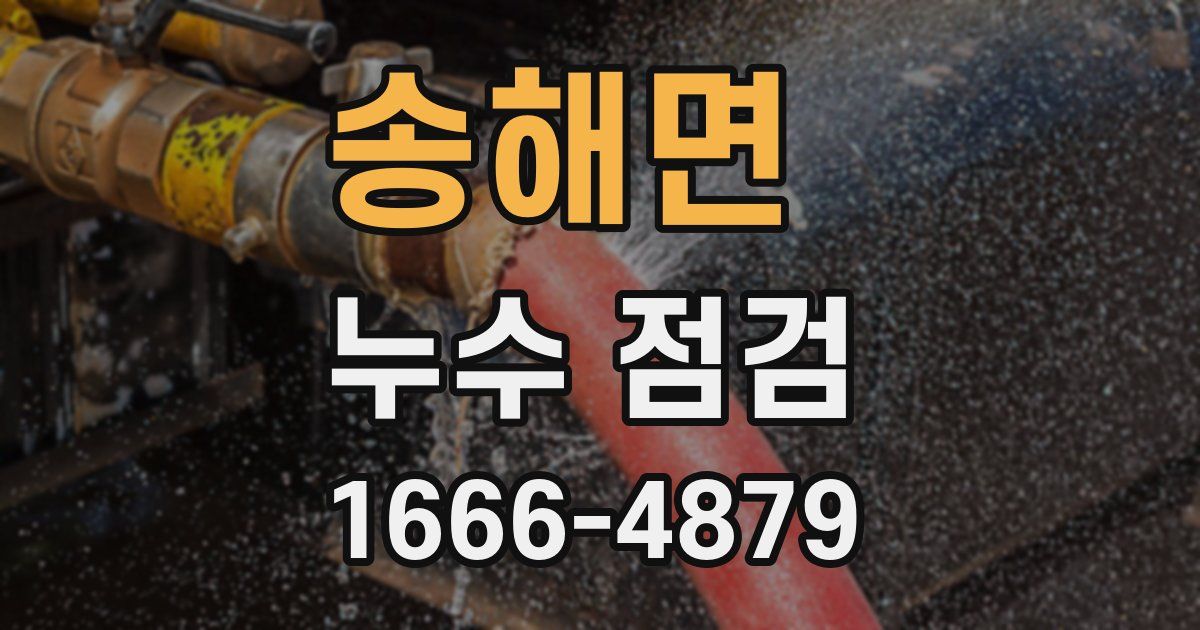 송해면 누수 점검