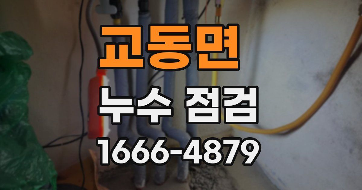 교동면 누수 점검