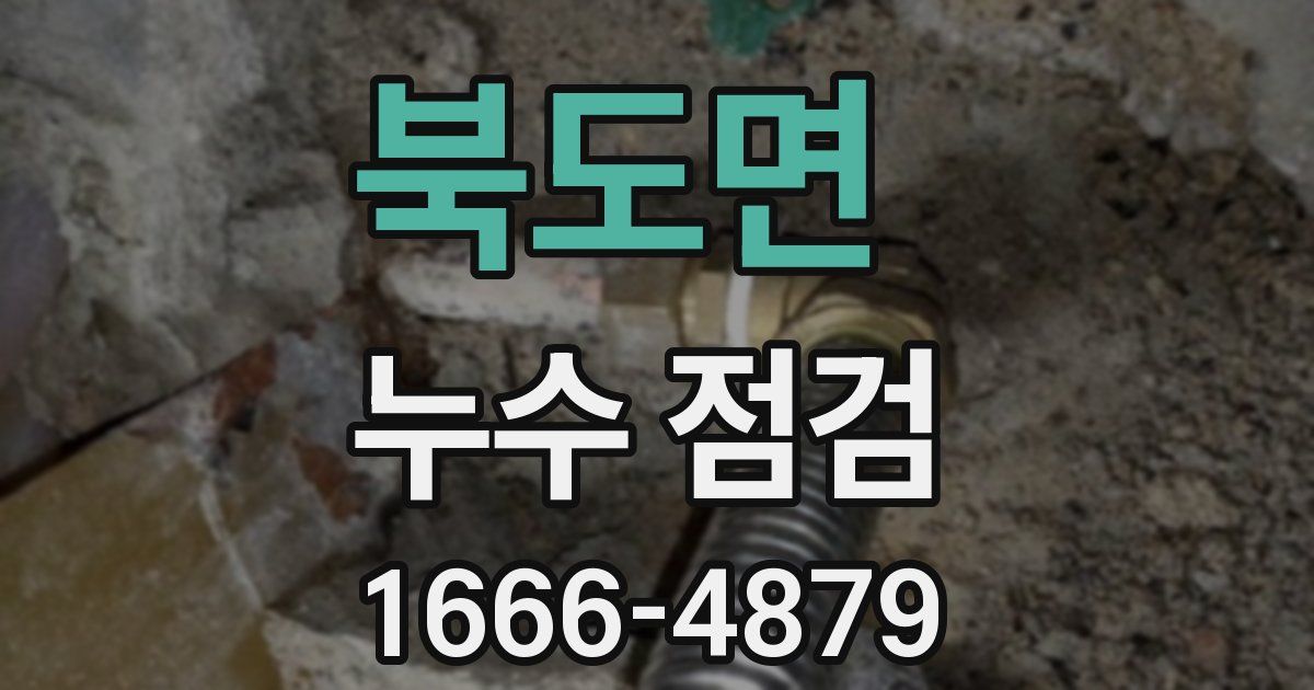 북도면 누수 점검