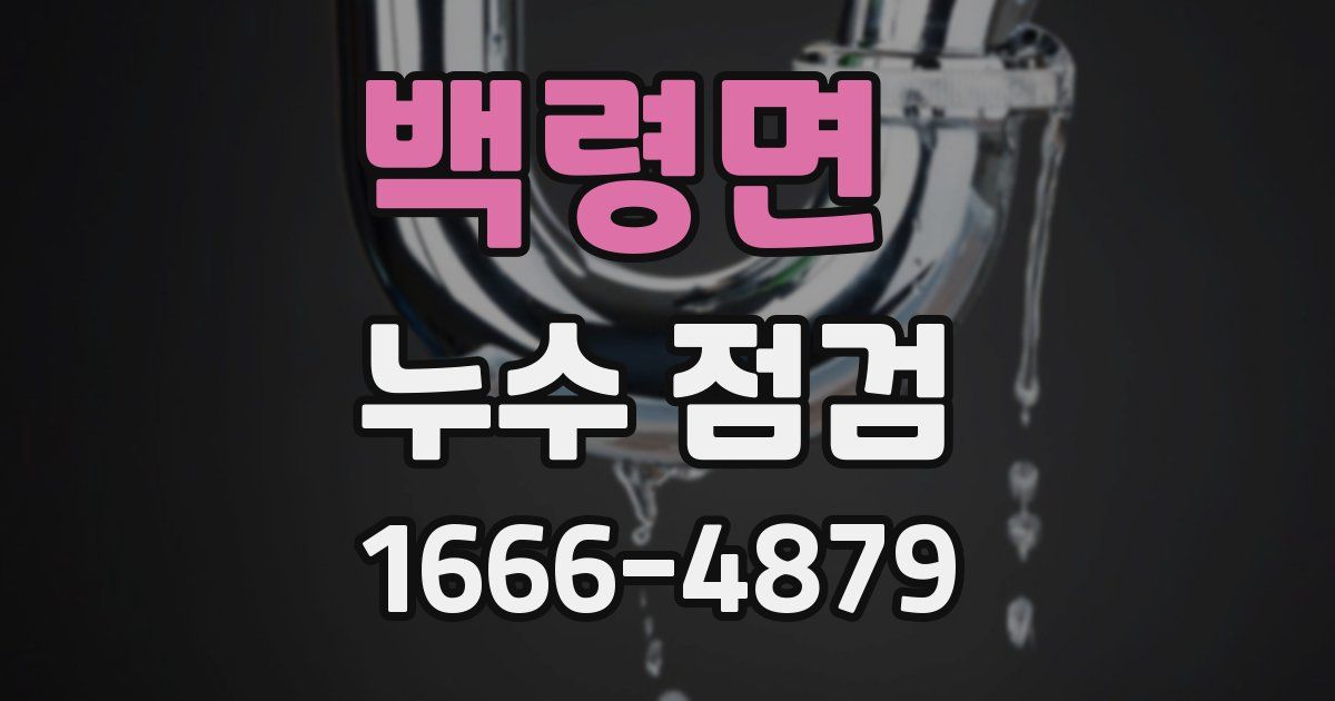 백령면 누수 점검