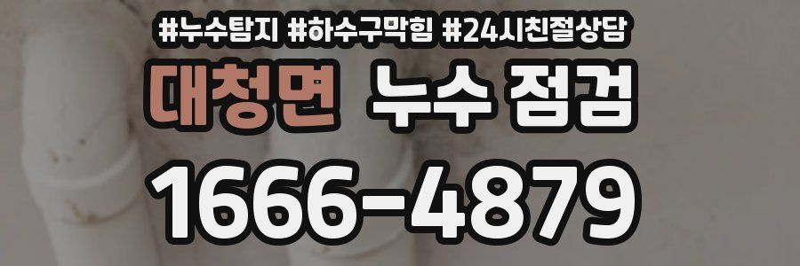 대청면 누수 점검