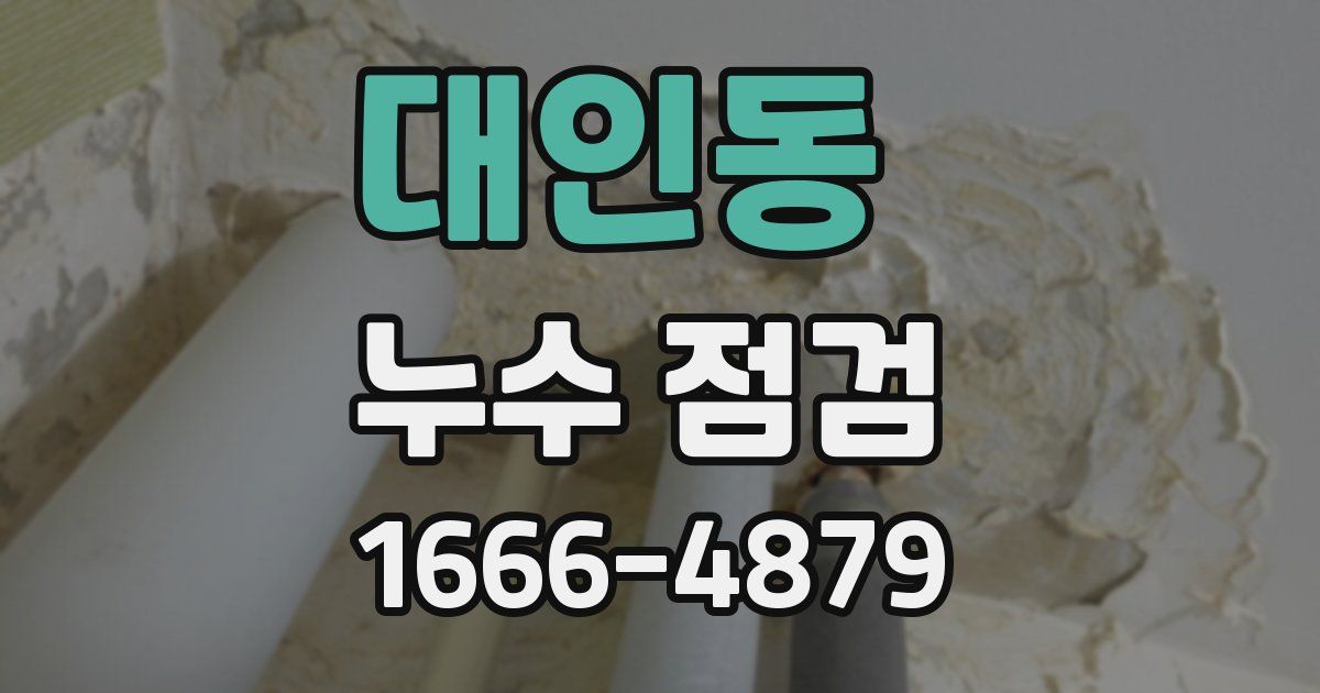 대인동 누수 점검
