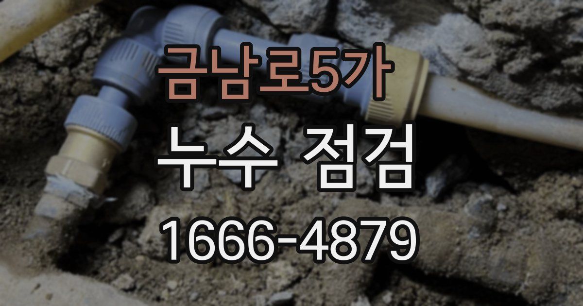 금남로5가 누수 점검