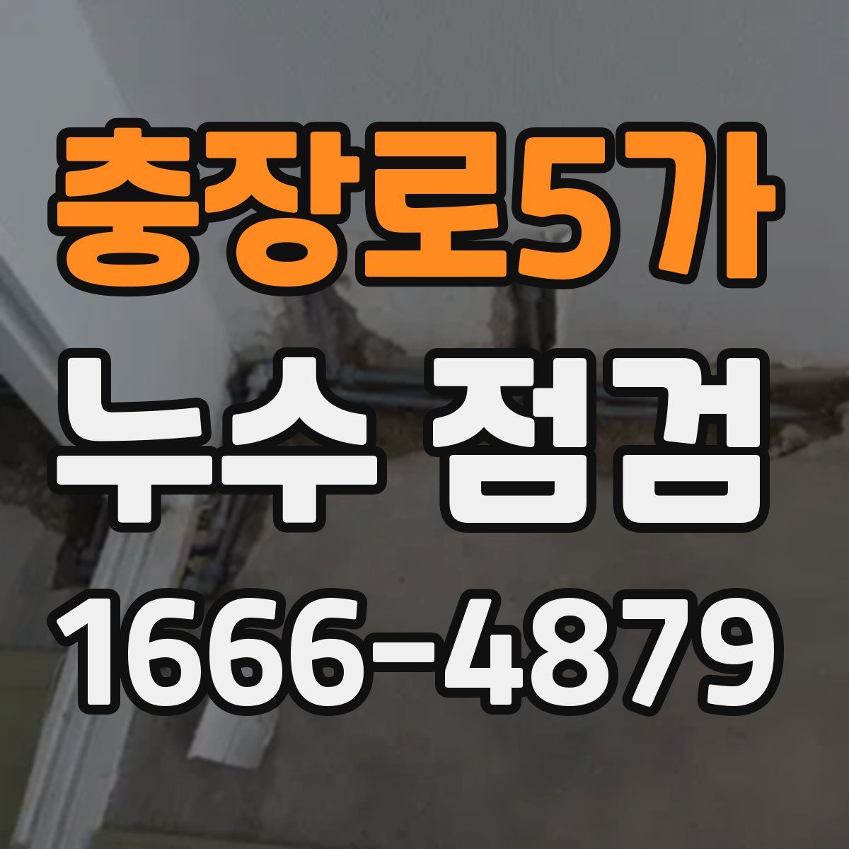 충장로5가 누수 점검