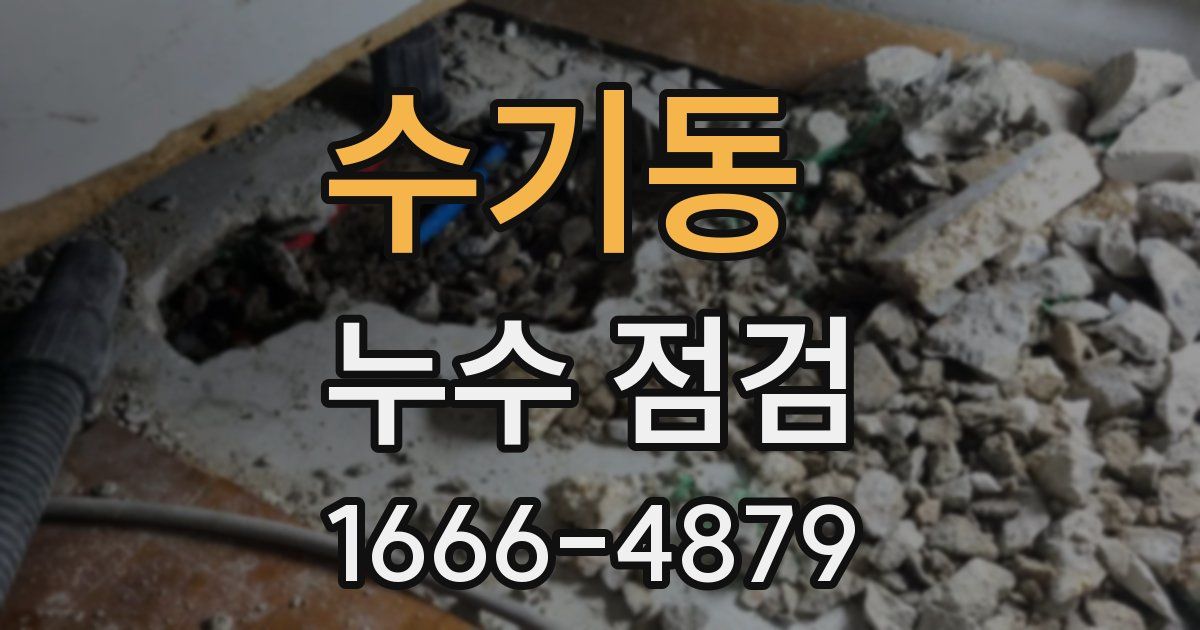수기동 누수 점검