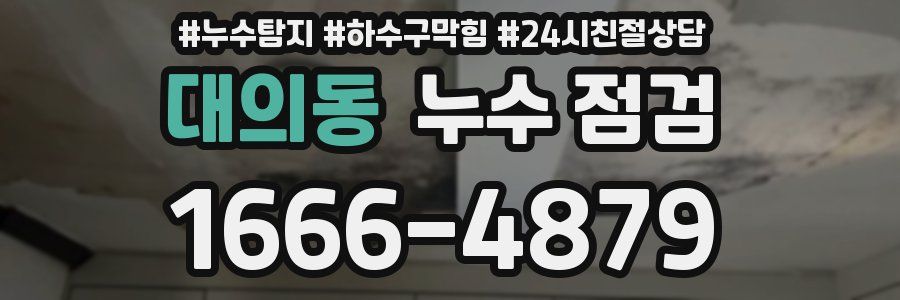 대의동 누수 점검