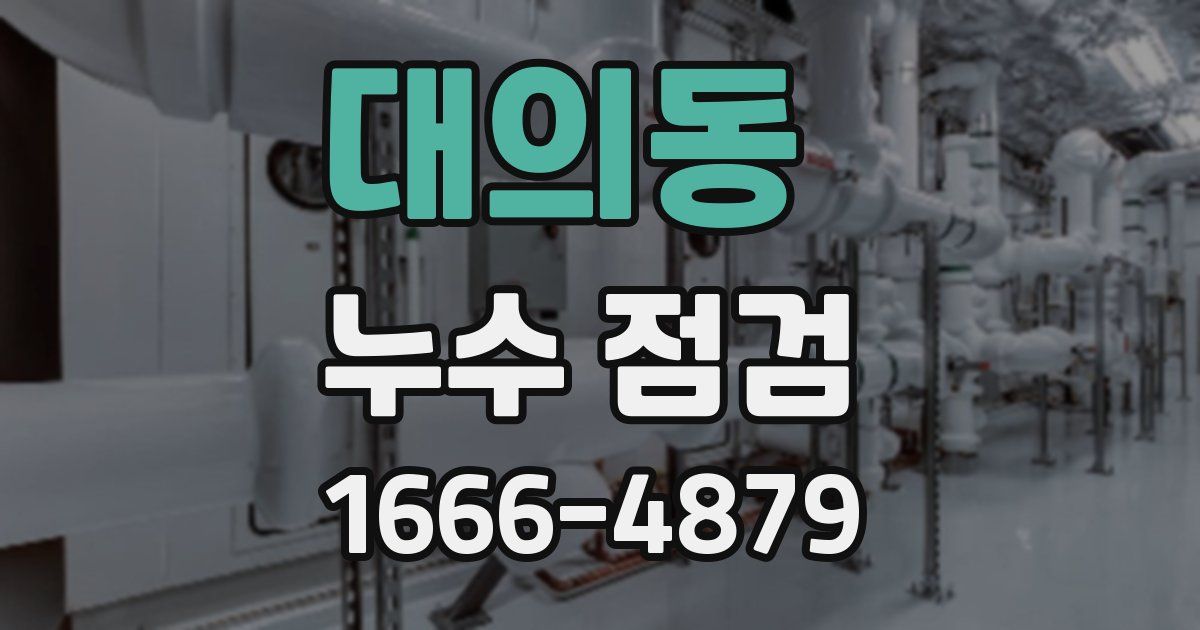 대의동 누수 점검