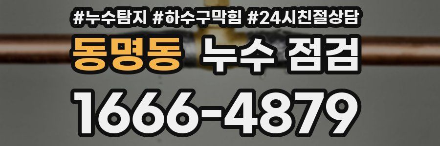 동명동 누수 점검
