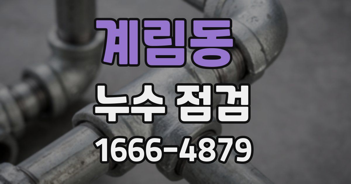 계림동 누수 점검