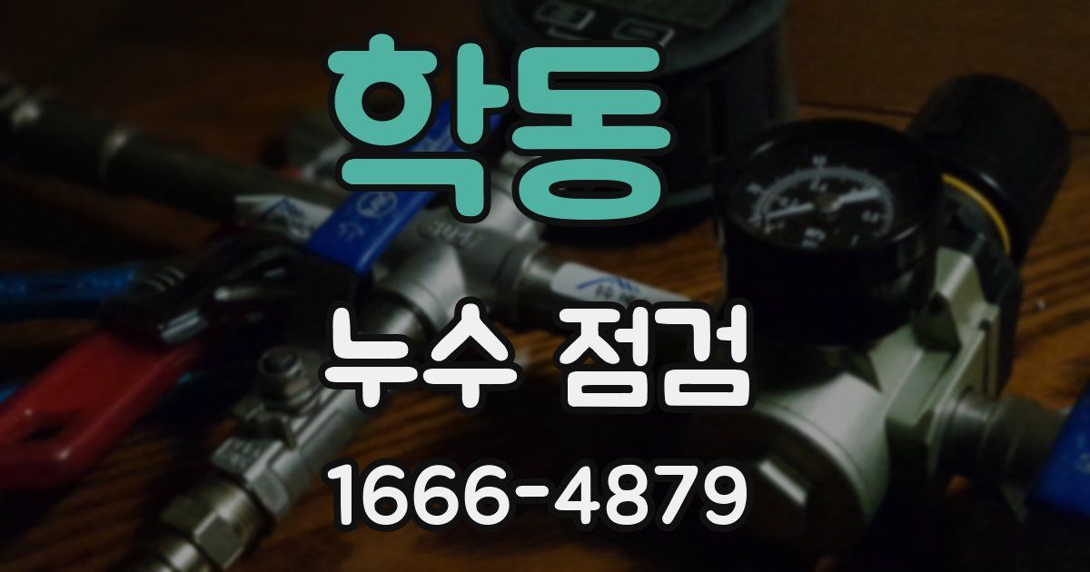 학동 누수 점검