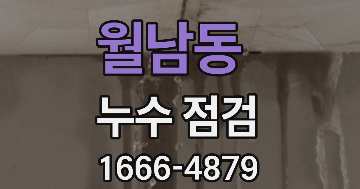 월남동 누수 점검