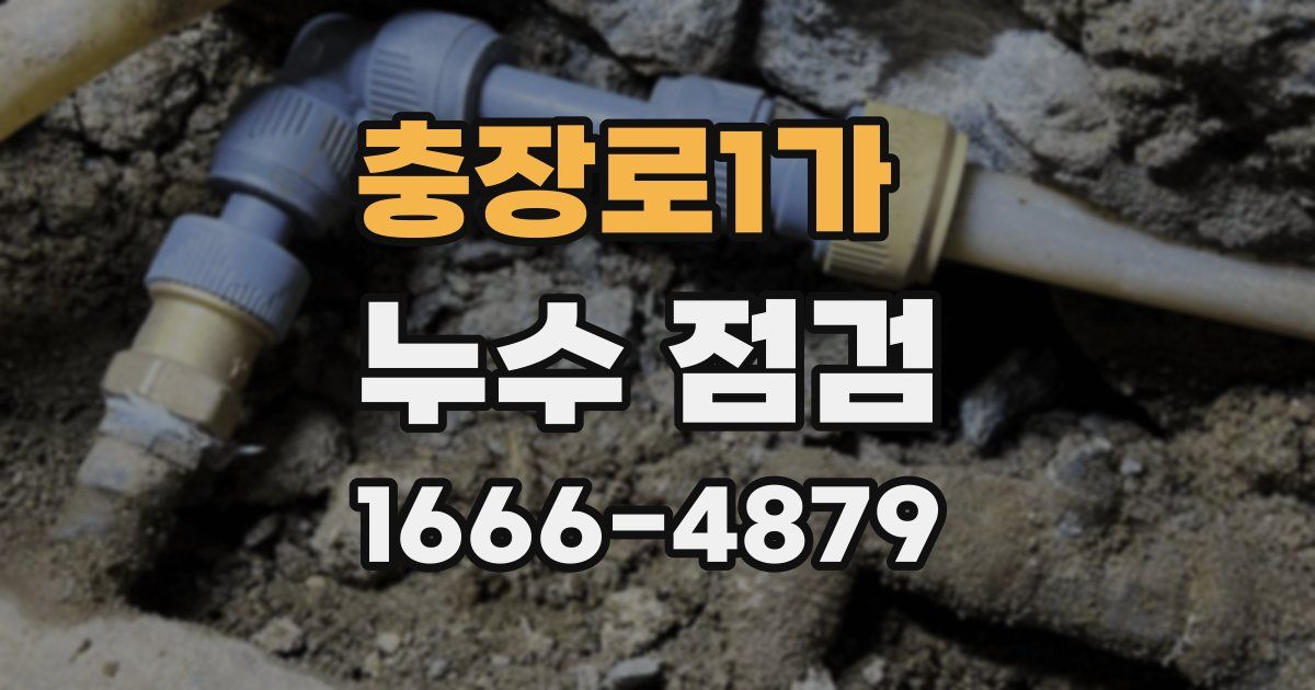 충장로1가 누수 점검