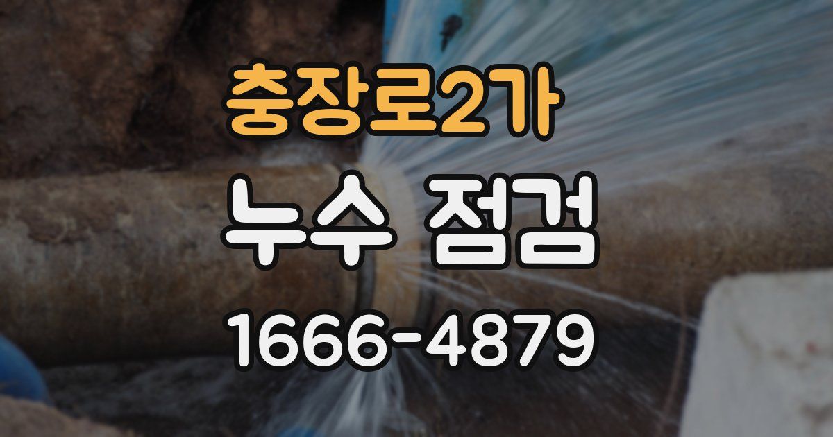 충장로2가 누수 점검
