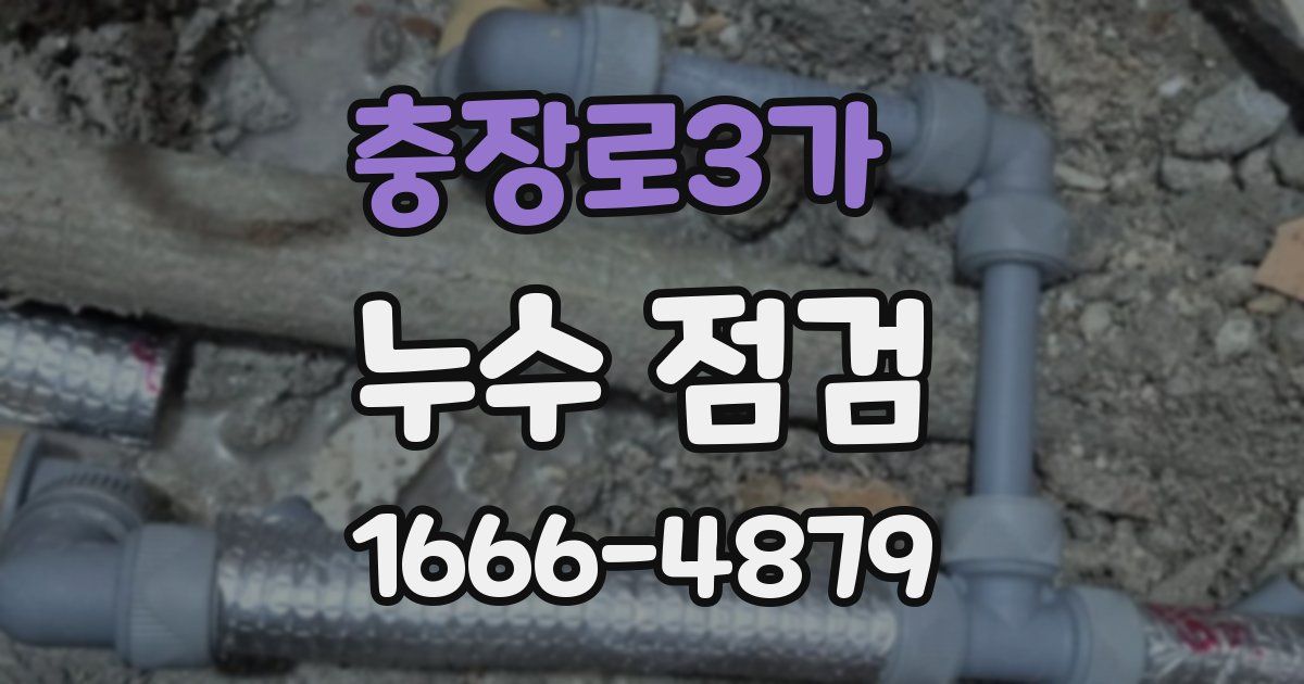 충장로3가 누수 점검